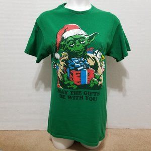 Star Wars shirt Medium Santa Yoda Christmas XMas May The Gifts Be With You